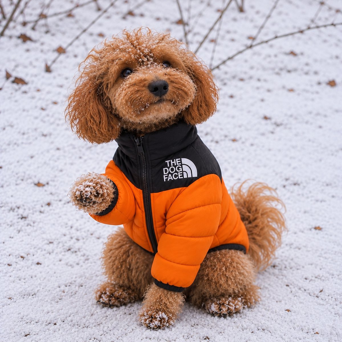 Quilted Zip Dog Puffer Jacket