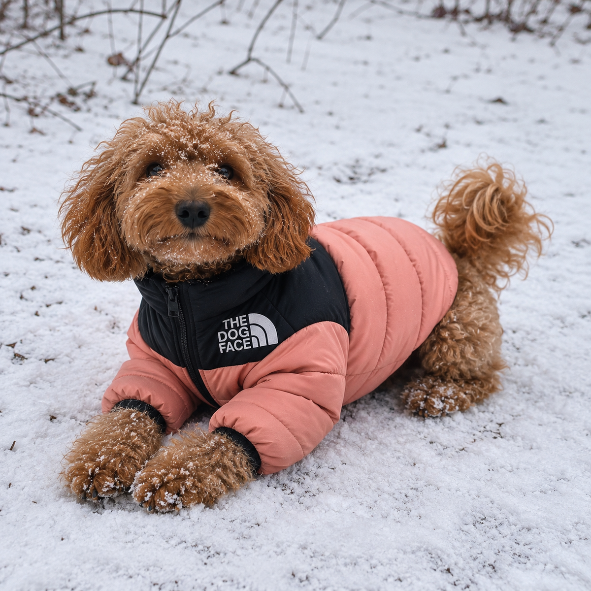 Quilted Zip Dog Puffer Jacket