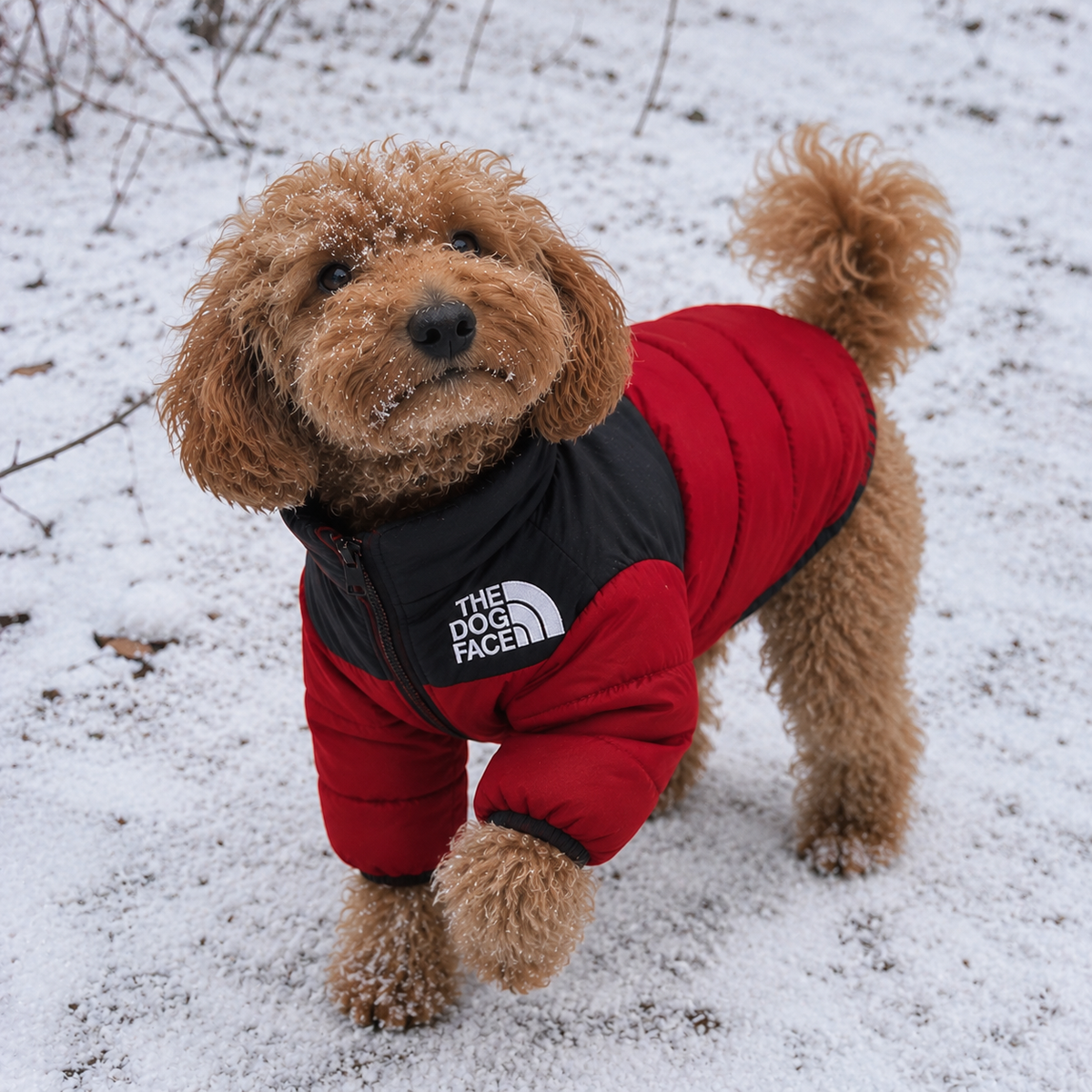 Quilted Zip Dog Puffer Jacket