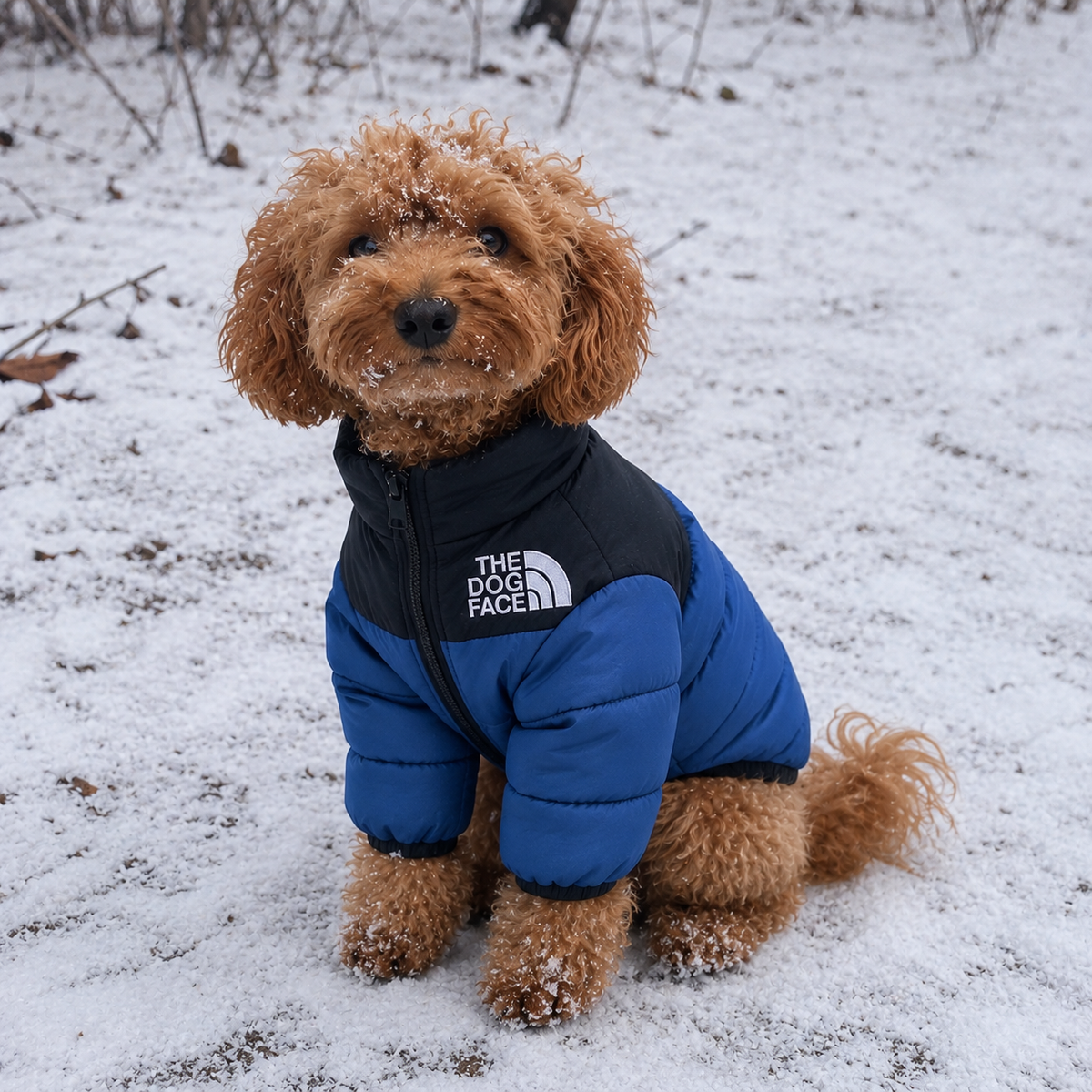 Quilted Zip Dog Puffer Jacket
